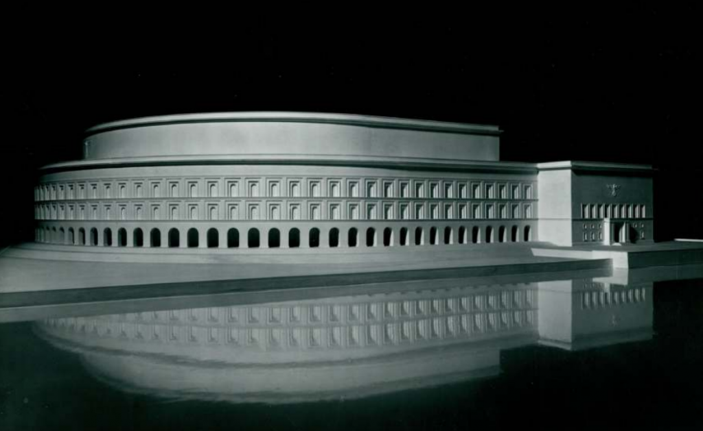 modell_kongresshalle_BER-Wirtschaftsarchiv Foto eines Idealisierten Modell der Kongresshalle, 1937, Foto: Berlin-Brandenburgisches Wirtschaftsarchiv e.V.